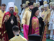 На литургию, которую провёл Варфоломей в Киеве, собралось менее тысячи прихожан ПЦУ