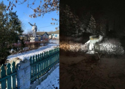 На Украине снесли предпоследний памятник Ленину