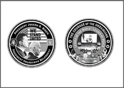 В США выпустили монеты с изображением лица Зеленского