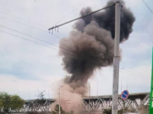 Нанесён ракетный удар по Амурскому мосту в Днепропетровске