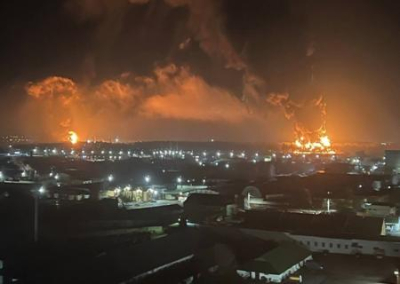 В районе нефтебазы в Брянске прогремели взрывы