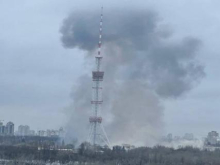В Киеве нанесён ракетный удар по телевышке на Сырце