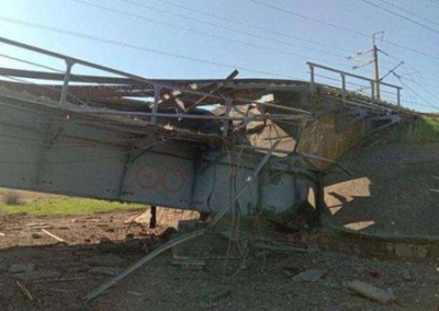 В Мелитопольском районе украинские диверсанты подорвали железнодорожный мост