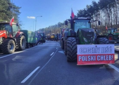 Польские фермеры заблокировали границу с Германией