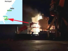 Басурин: Националисты подожгли турецкое судно «Азбург»