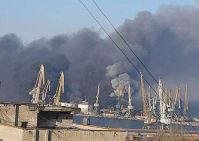 Удар по порту Бердянска Киев преподносит, как символ сопротивления российским войскам
