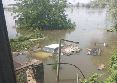 Под воду ушёл город Алешки после разрушения Каховской ГЭС