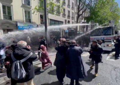 В Париже водомётами и слезоточивым газом разогнали митинг в поддержку Палестины