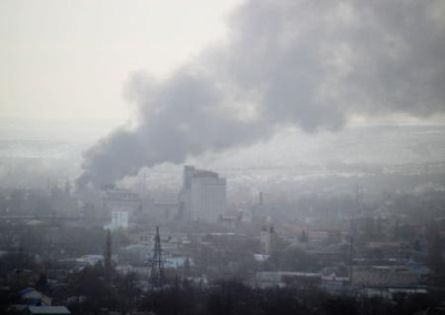 В Луганске произошёл пожар на складе горюче-смазочных материалов
