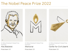 Нобелевскую премию мира присудили российским, белорусским и украинским активистам
