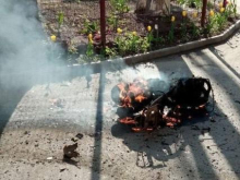 В центре Мелитополе взорвался заминированный скутер